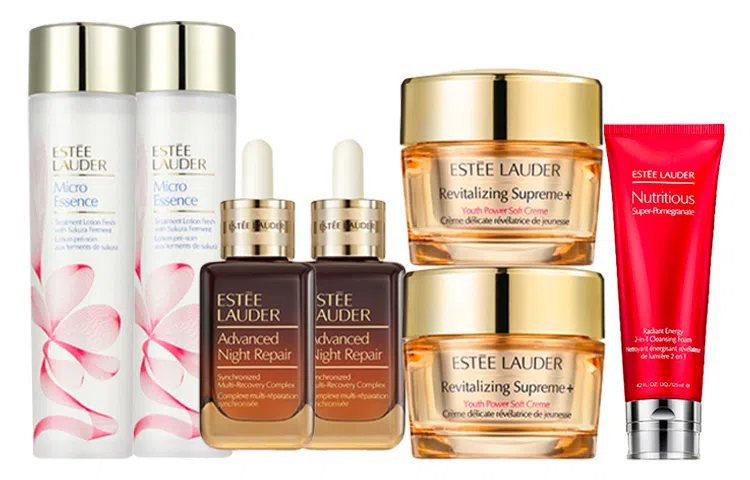 雅诗兰黛 小棕瓶 王牌修护多件护肤套装 保湿补水淡斑 四件套