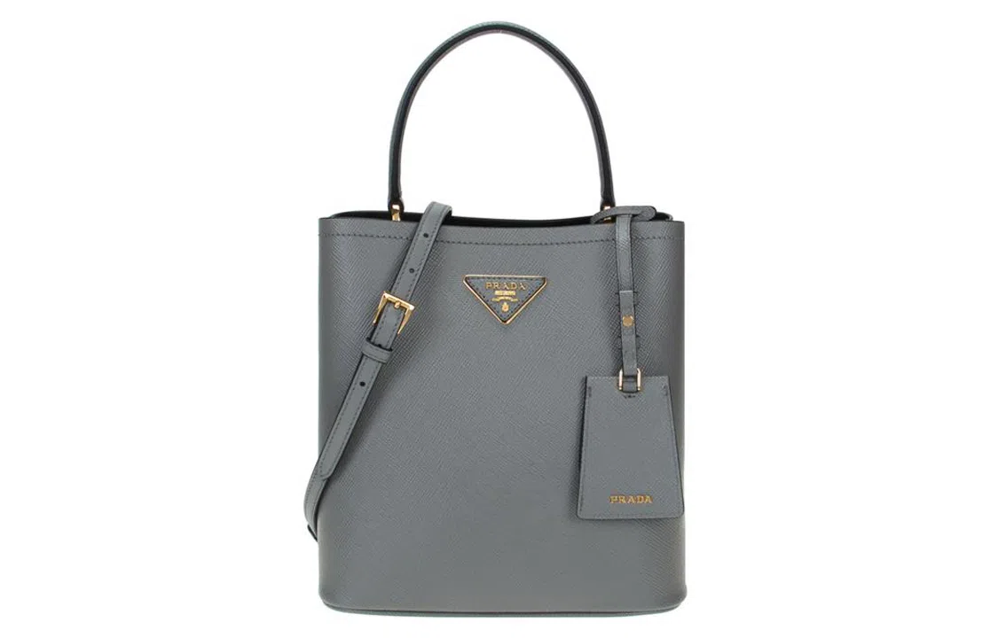 Prada Panier Medium Slate Grey/Black