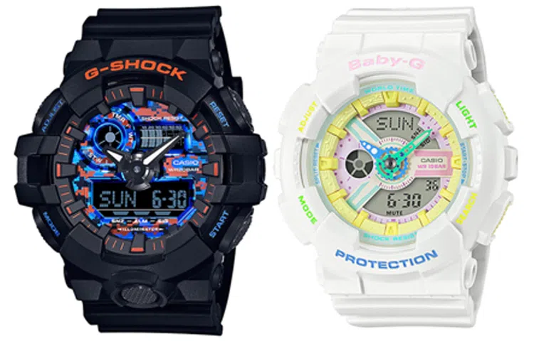 Casio G-Shock GA-700CT-1APR & Baby-G BA-110TM-7A