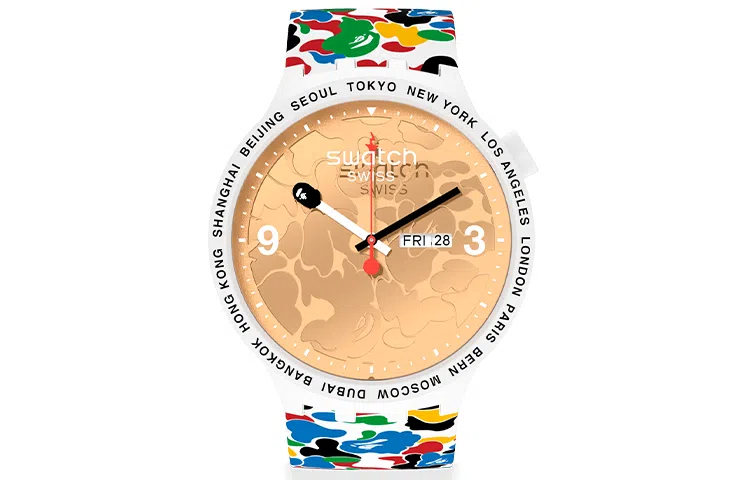 Swatch x BAPE Tokyo Camo 47mm