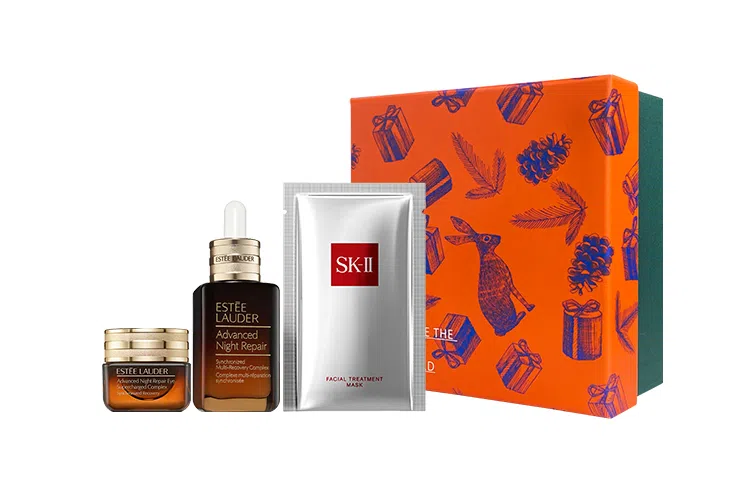 雅诗兰黛 小棕瓶抗蓝光眼霜精华套装 滋润