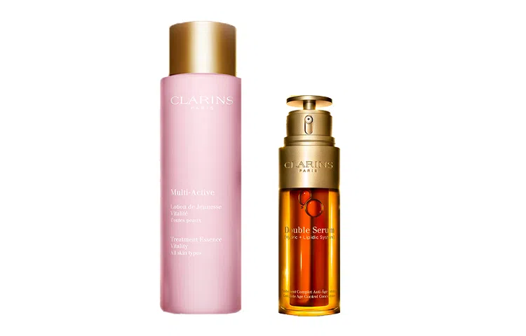 娇韵诗 双萃焕活精华水护肤套装 保湿 水乳两件套