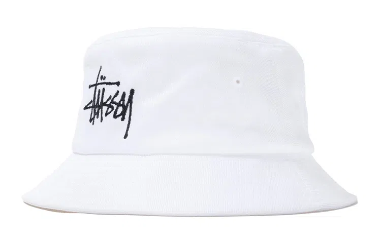 Stussy Logo Bucket Hat White