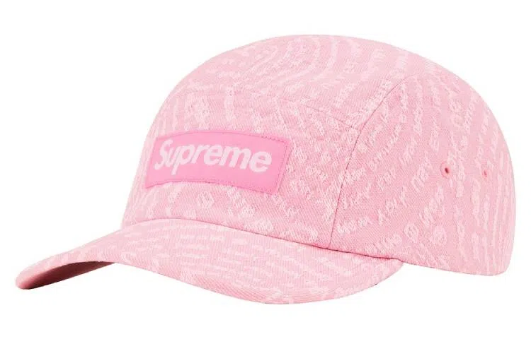 Supreme Week 18 Circles Jacquard Denim Camp Cap