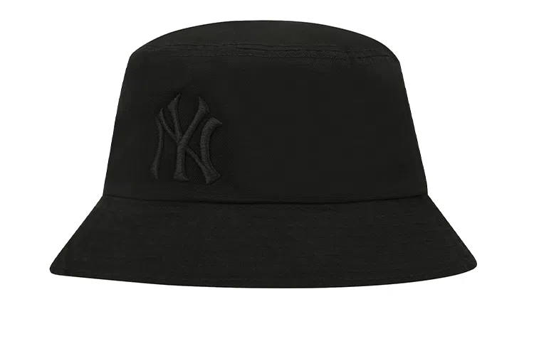 MLB Embroidered Logo Cotton Bucket Hat Black