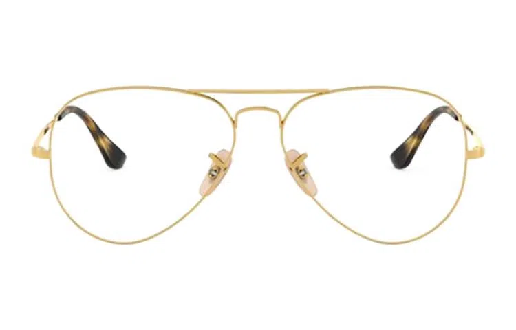 RayBan Optical Glasses Gold