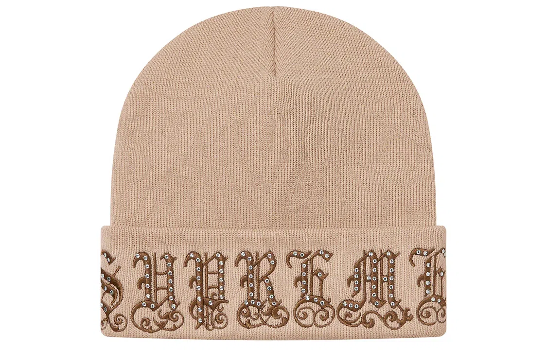 Supreme Week 8 Old English Rhinestone Beanie