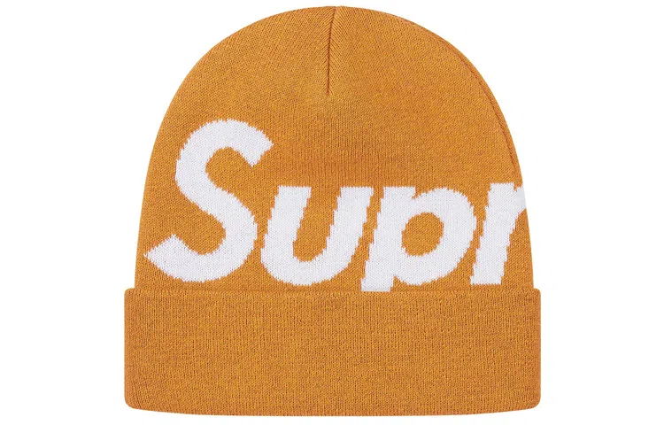 Supreme Big Logo Beanie Yellow