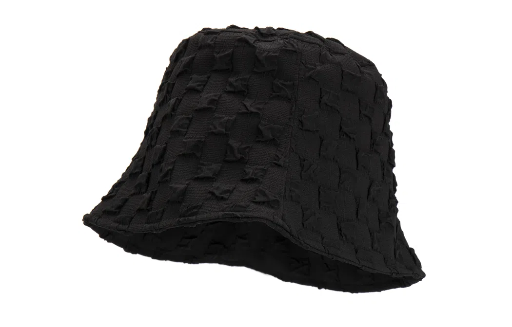 白卷 个性泡泡 小方块肌理感遮阳 闺蜜同款 渔夫帽 女款 黑色 白色