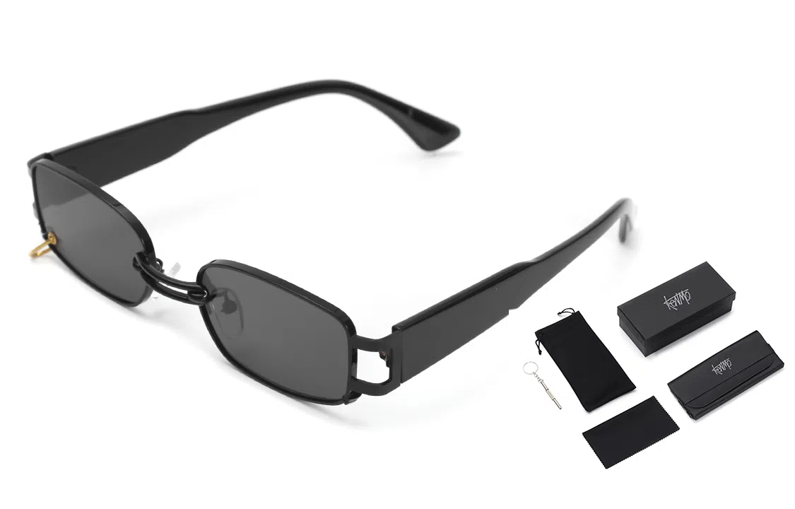 肯默 复古摩登墨镜  防紫外线太阳镜  金属小框眼镜  男女通用  多色可选