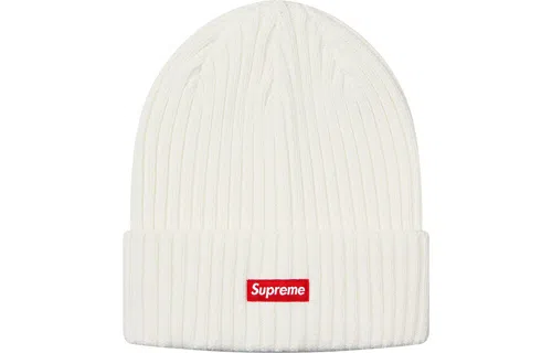 Supreme SS19 Overdyed Beanie White Box Logo -
