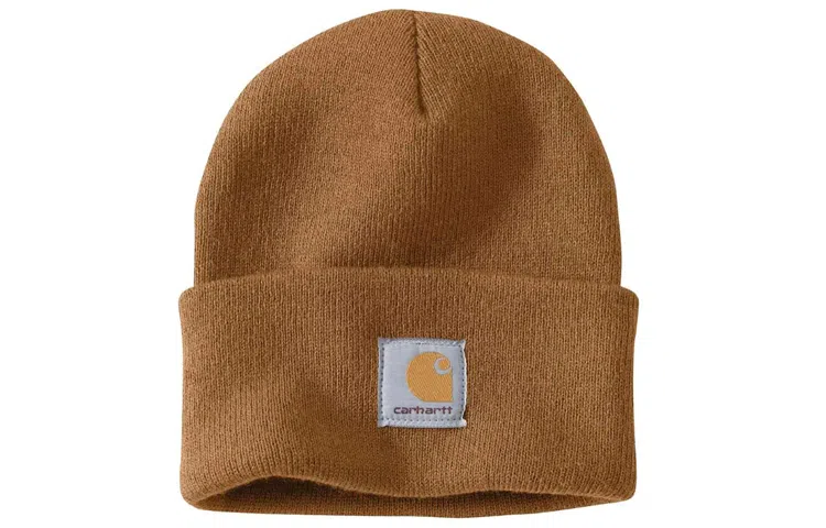 Carhartt Logo Beanie Khaki