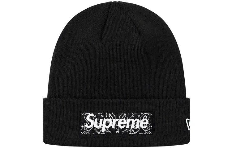 Supreme x New Era Box Logo Beanie Black