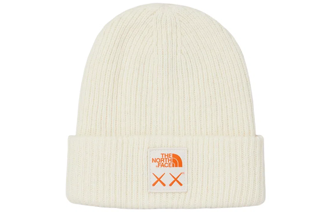The North Face Logo Knit Beanie White