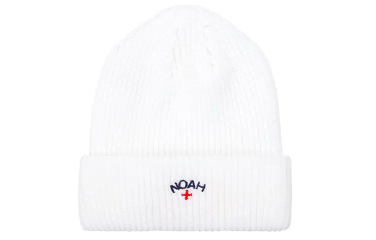 NOAH Nyc Core Logo Beanie White