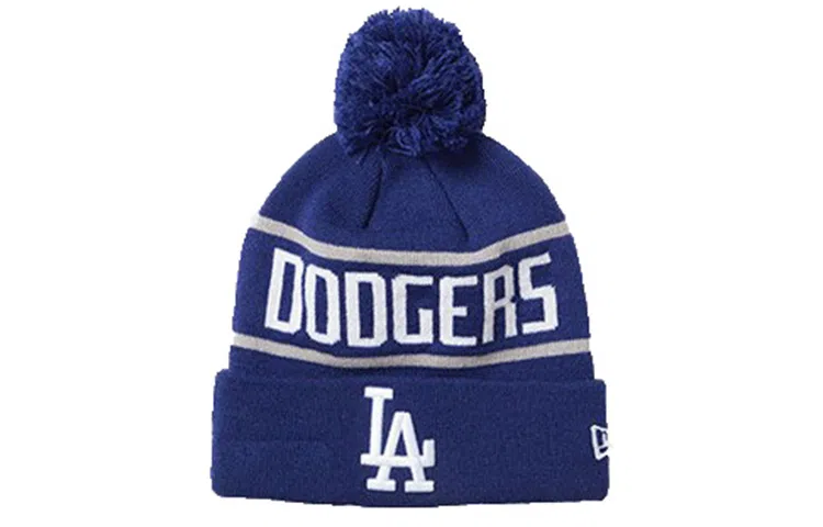 New Era MLB LA Embroidered Knit Cap Navy