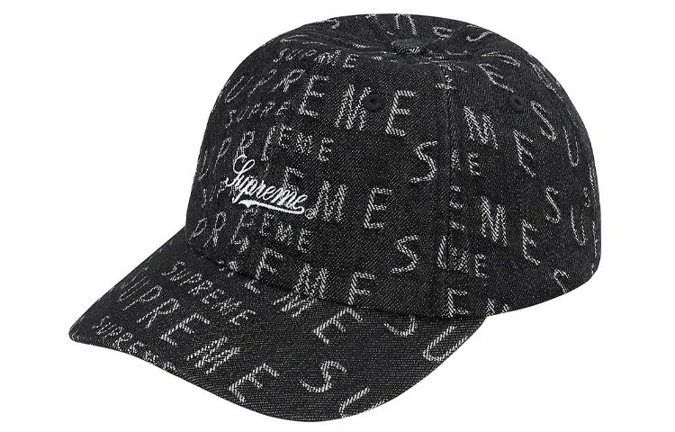 Supreme Week 17 Warp Jacquard Logos Denim 6-Panel