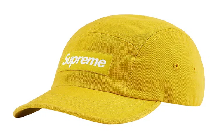Supreme Week 1 Washed Chino Twill Camp Cap logo
