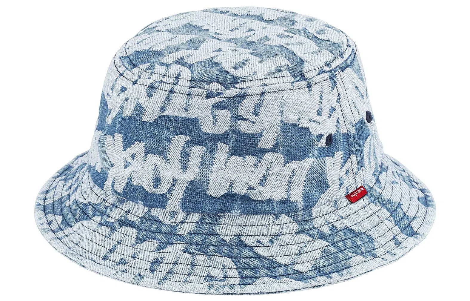 Supreme Week 8 Fat Tip Jacquard Denim Crusher