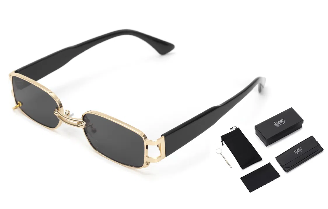 肯默 复古摩登墨镜  防紫外线太阳镜  金属小框眼镜  男女通用  多色可选