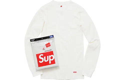 Supreme Hanes Thermal Crew Natural