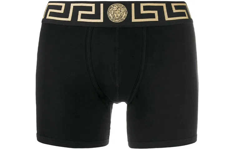 Versace Logo Boxer Briefs Black