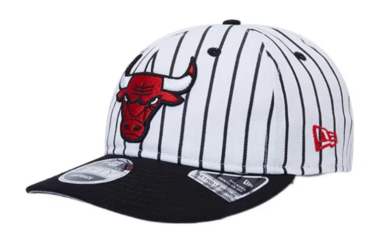 New Era NBA Bulls Striped Cap Black