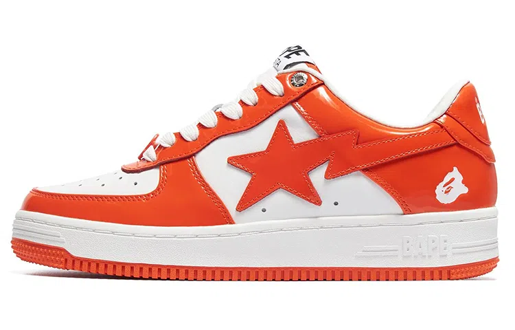 A BATHING APE STA White Orange