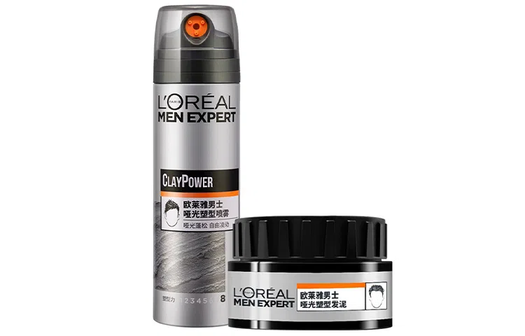 欧莱雅 男士哑光发泥喷雾套装