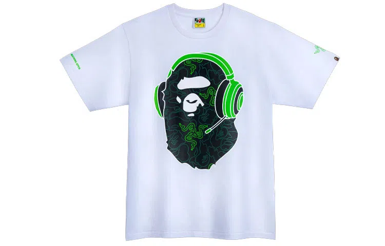 BAPE x Razer Neon Camo Ape Head Tee