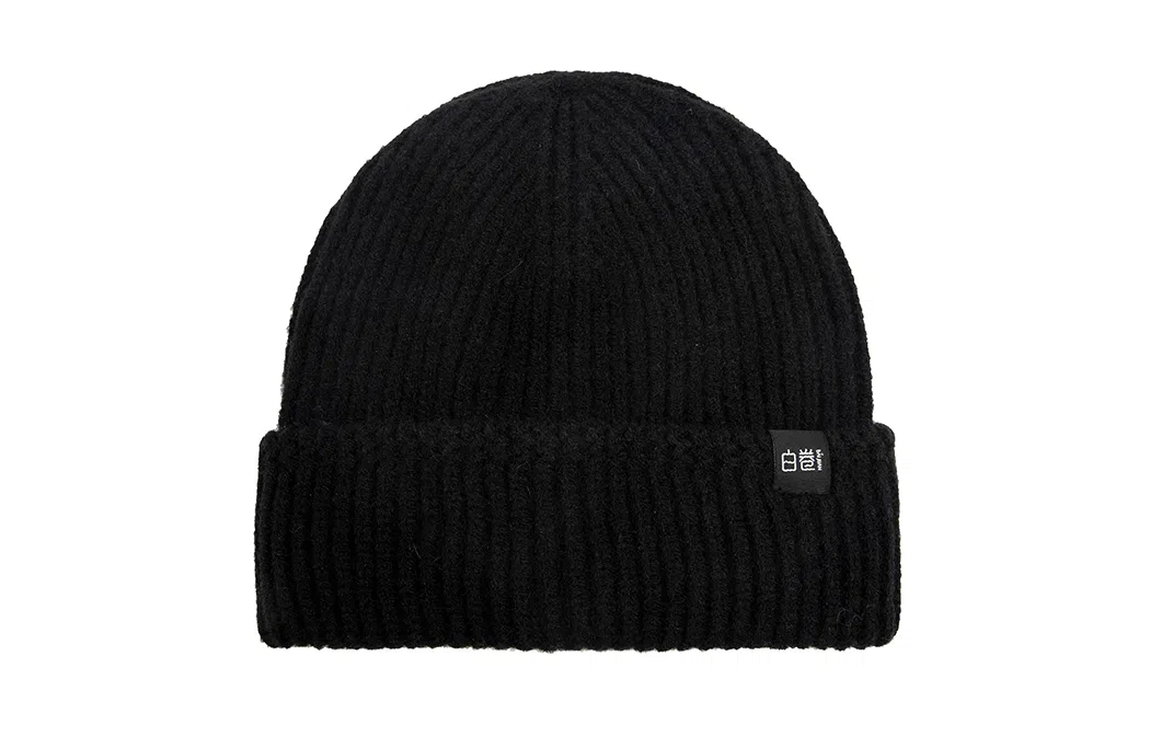 白卷 经典小黑标 腈纶 绒线帽 男女同款情侣款
