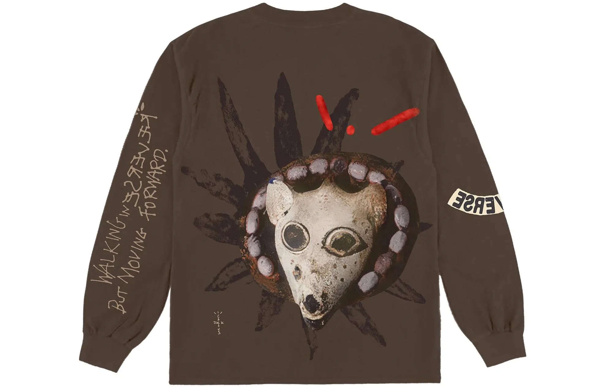 Travis Scott Cactus Jack Reverse Jack Long Sleeve Tee Brown