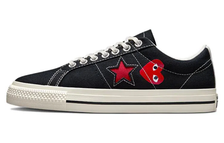 CDG Play x Converse One Star Black