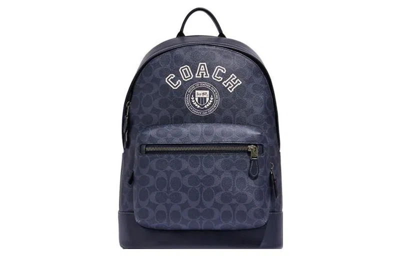 COACH West 32 Denim Blue Chalk White