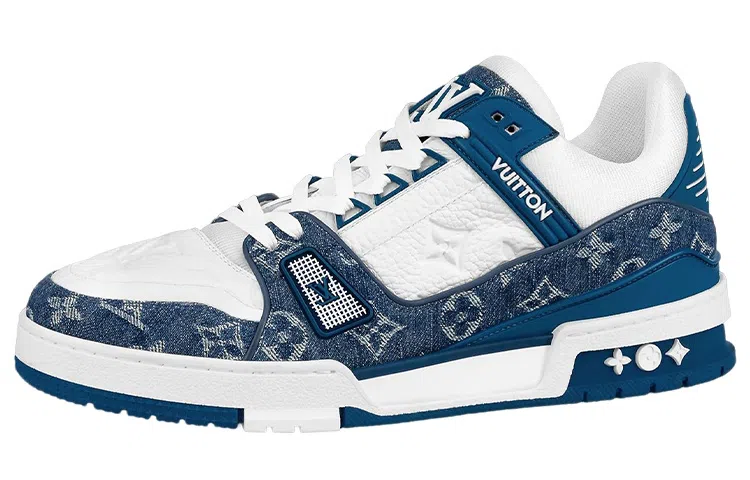 Louis Vuitton Trainer Denim Blue White
