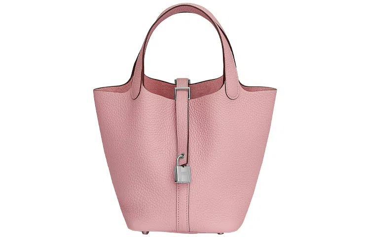 HERMES Picotin Lock 18 Taurillon Clemence 3Q RoseSakura