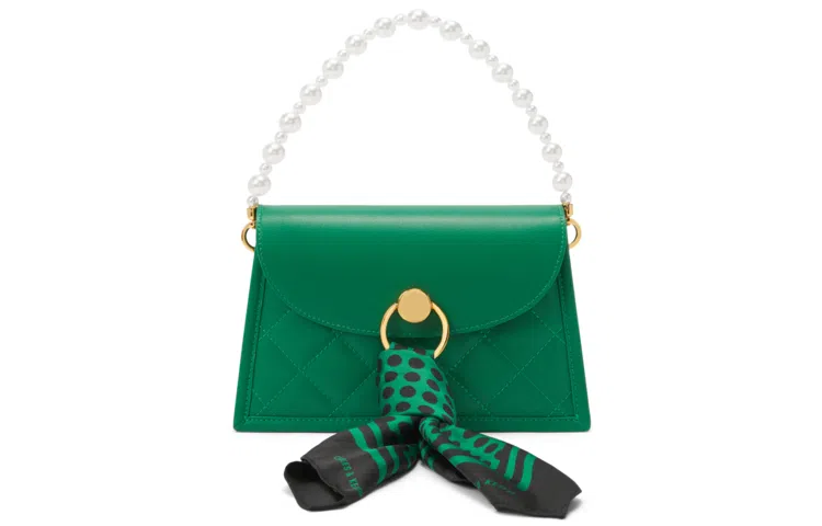 Charles & Keith Scarf Detail Small Bag Green