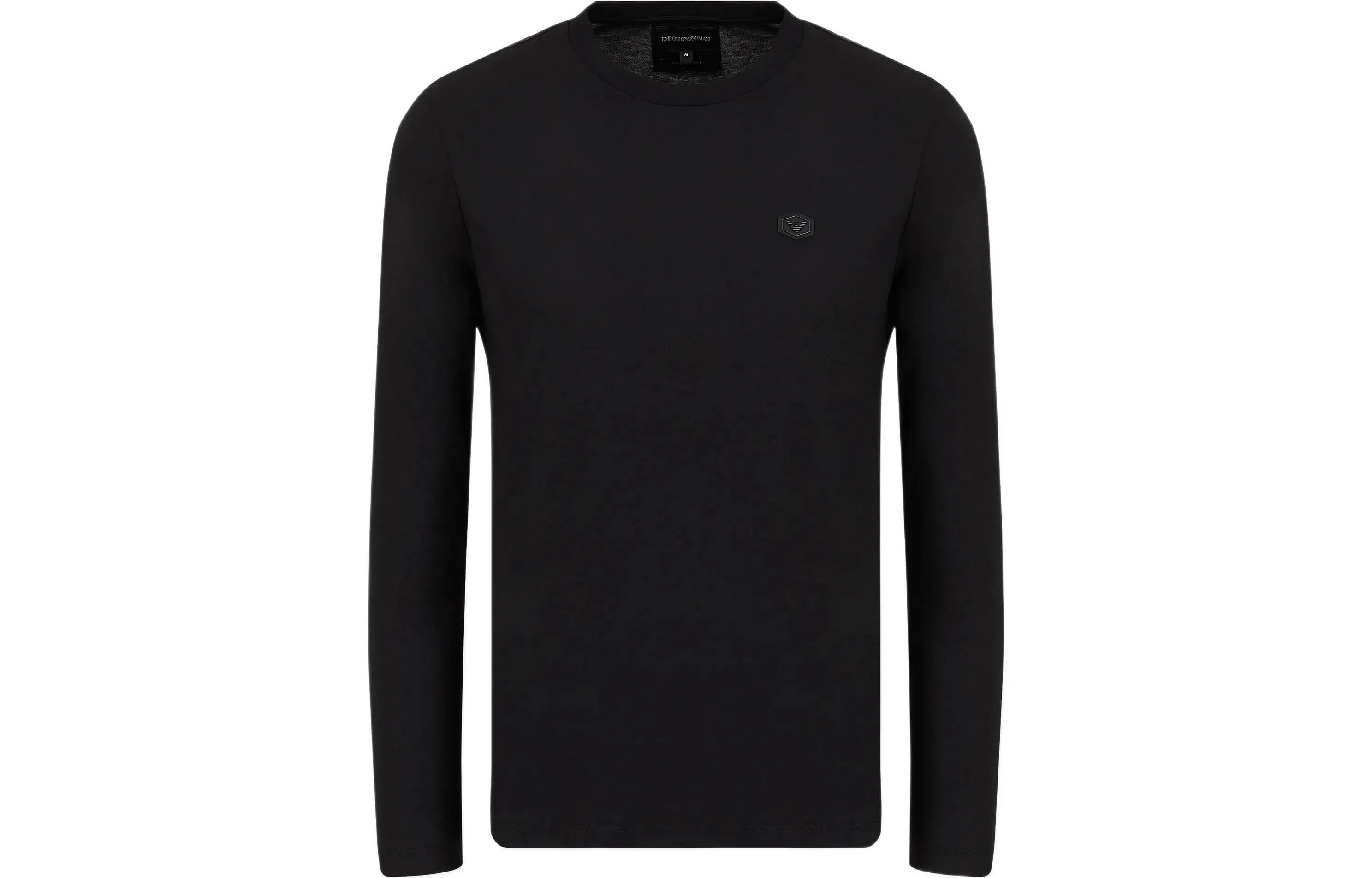 Emporio Armani FW22 Black Crewneck Long Sleeve Tee
