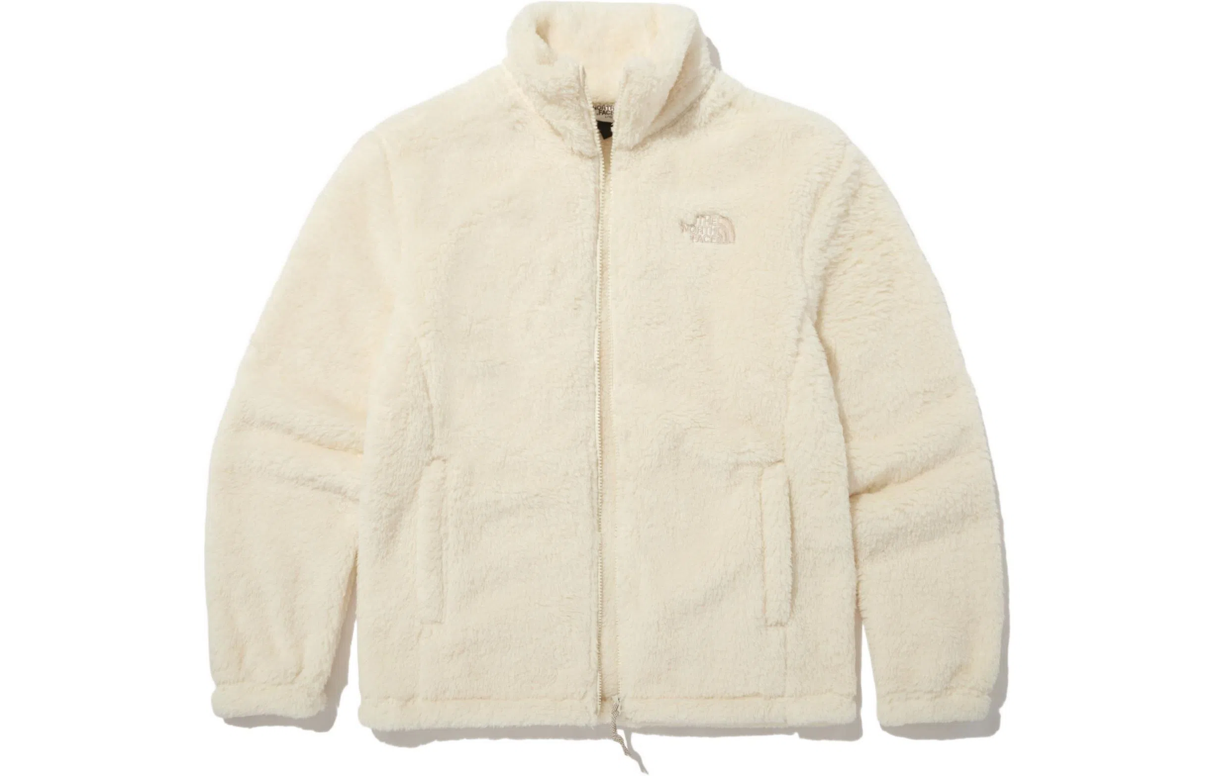 The North Face Logo Fleece Jacket White