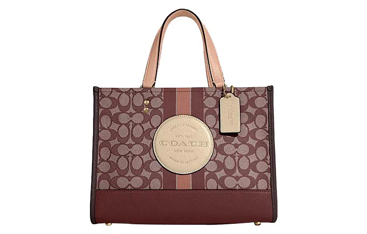 COACH Dempsey 30 Tote Bag Red Brown