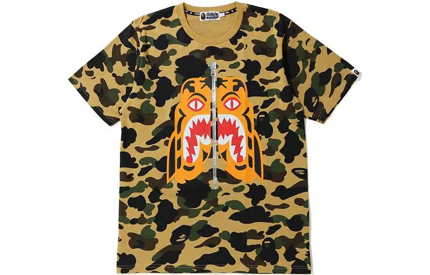 A BATHING APE Camo Tiger Print T-Shirt