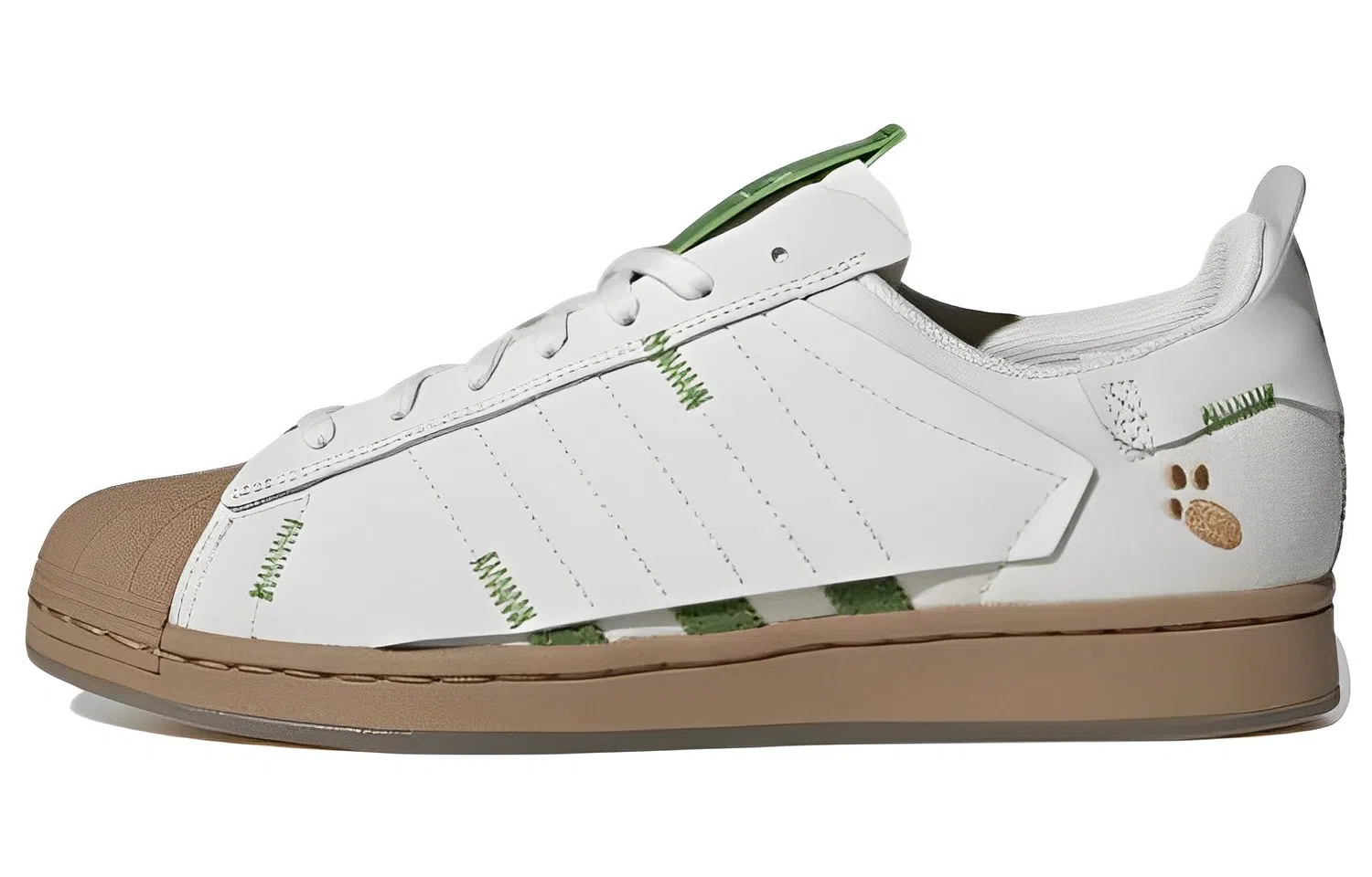 Melting Sadness x adidas Superstar "Karoro Hole" White Green Brown