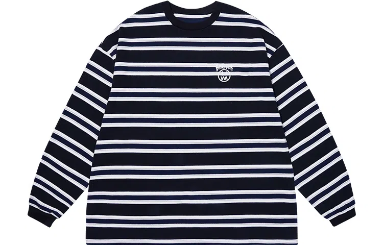 BEASTER Striped Crewneck Long Sleeve Tee
