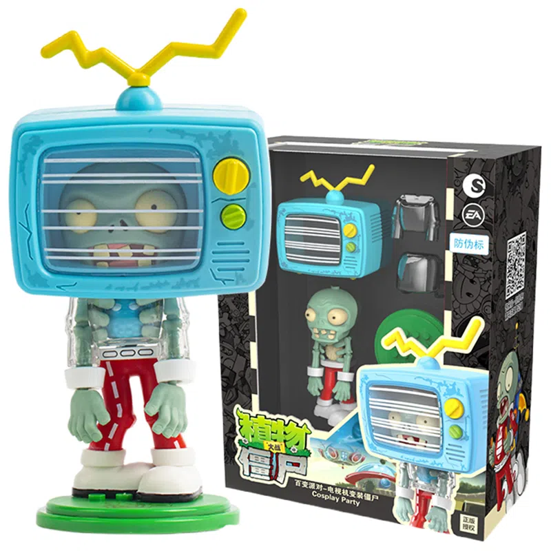 潮昇动漫 植物大战僵尸百变派对人偶玩具可动游戏手办积木拼装男孩