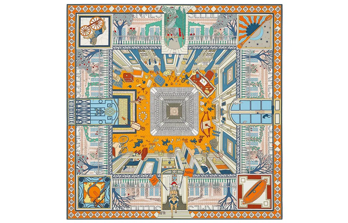 Hermes "Treasures" Silk Scarf