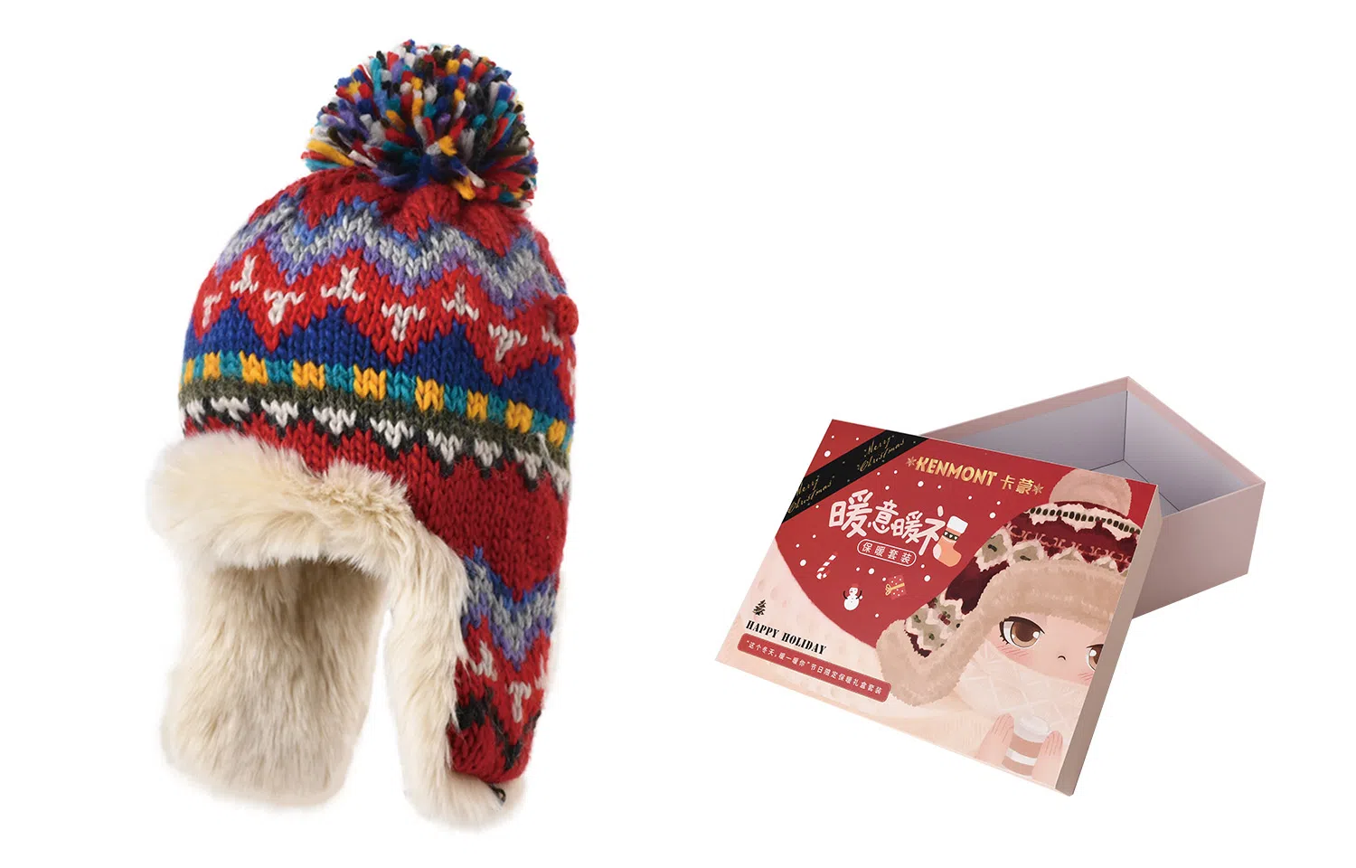 KENMONT Plush Earflap Hat