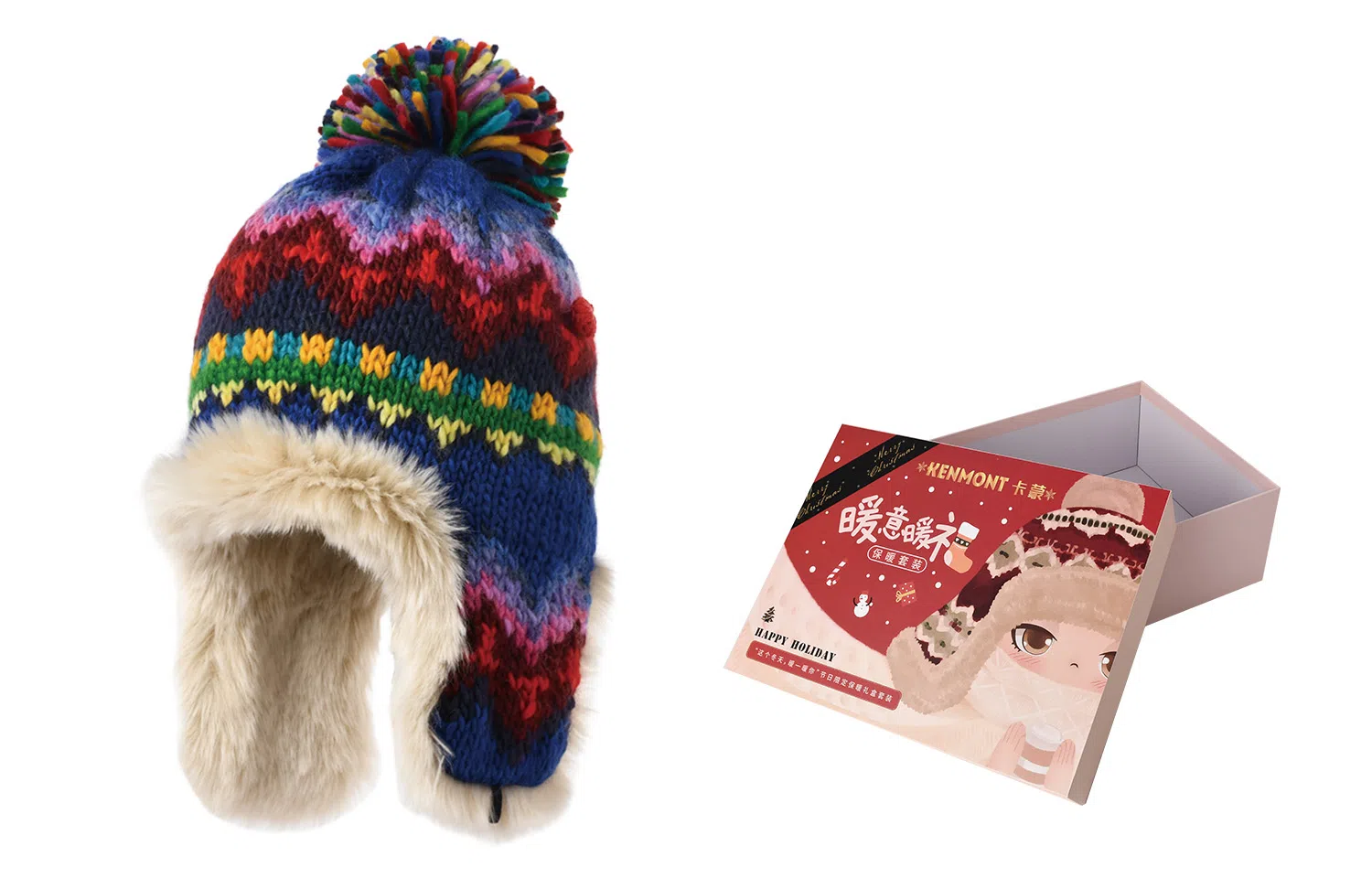 KENMONT Plush Earflap Hat