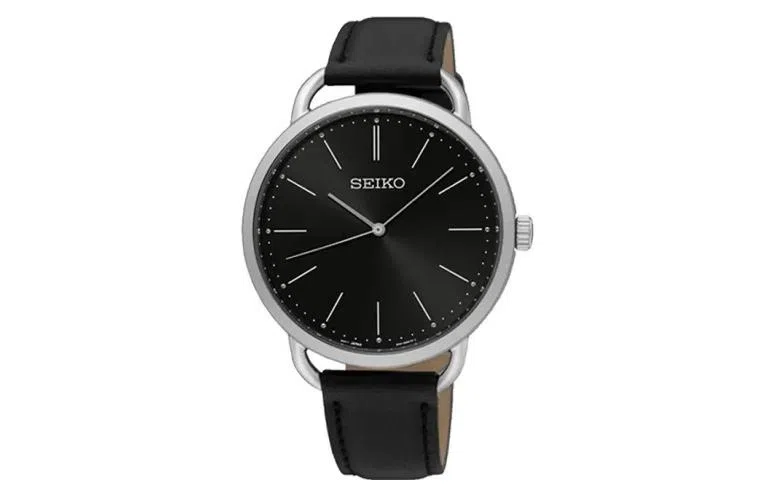 Seiko Quartz Black Dial