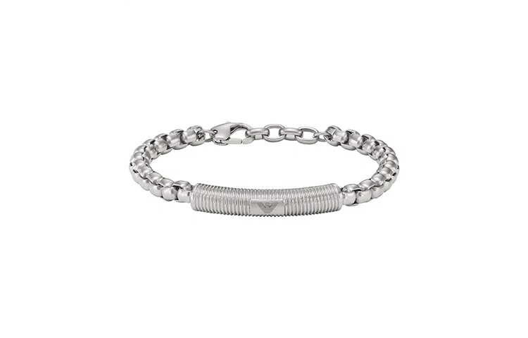 Armani Silver Cuban Chain Bracelet