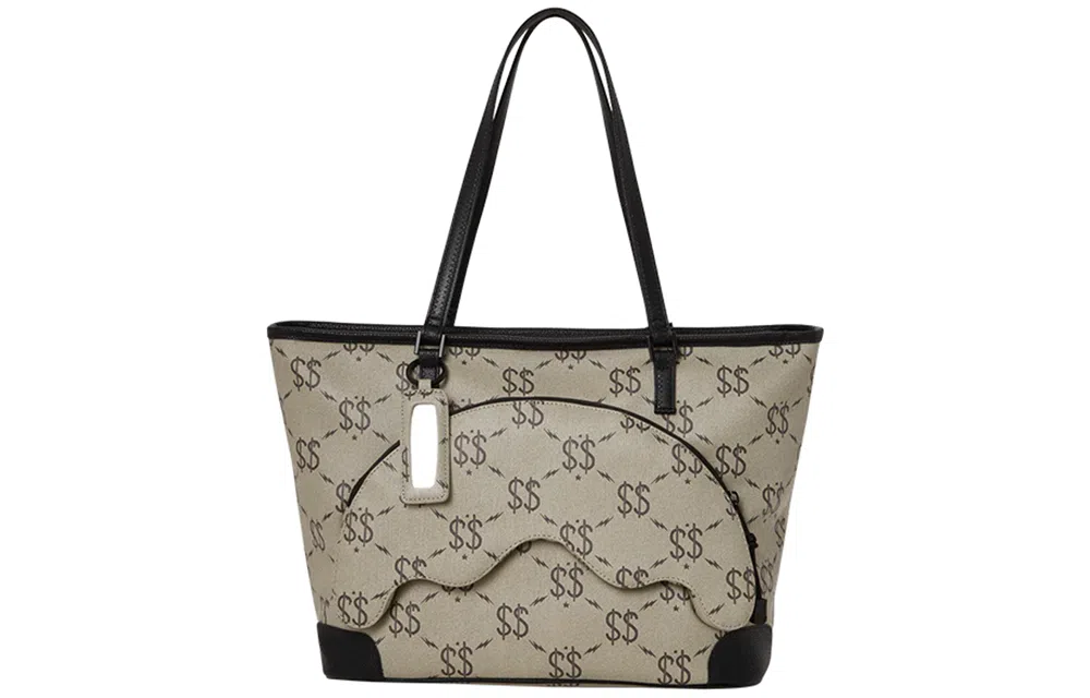 SPRAYGROUND Retro Shark Mouth Tote Bag Grey